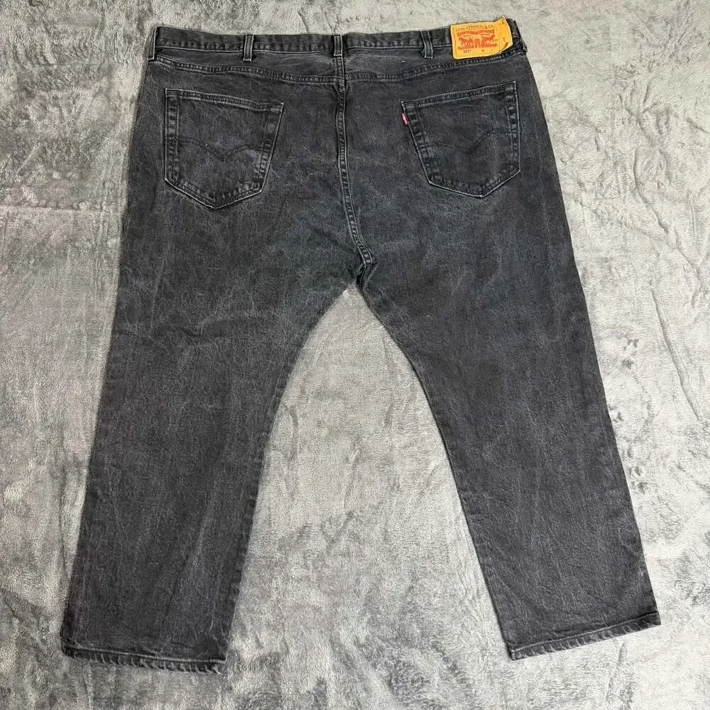 Levi's 501 Original Fit Button Fly Black Denim Men’s Jeans Size 48x30